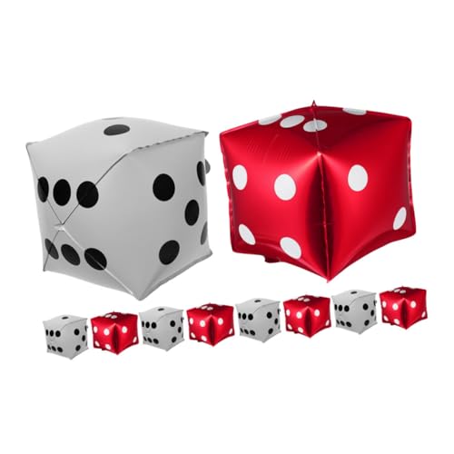 Milisten 10 Stück Würfelballons Quadratische Folienballons für Themenpartys Spielkarten Dekorationen Outdoor Feiern Aufzublasen Vielseitig Einsetzbar Rote und Weiße Designs Milisten 10 Stück Würfelballons Quadratische Folienballons für Themenpartys Spielkarten Dekorationen Outdoor Feiern Aufzublasen Vielseitig Einsetzbar Rote und Weiße Designs von Milisten