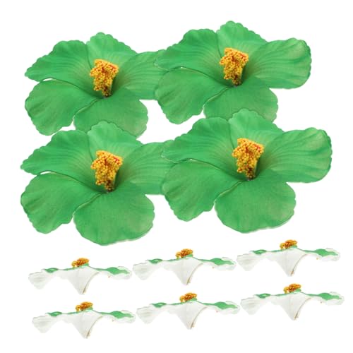 Milisten 10 Stück künstliche Hibiskusblüte Tropenblüten Hibiskusblütendekor sommerliche Blumendekorationen Hibiskusblüten Künstliche Blumen Hibiskus gefälschte Hibiskusblüten Eva Grün von Milisten