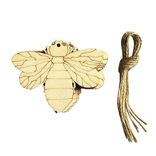 Milisten 10 Stück unlackierte Holzausschnitte Bienen-Holzformen Stücke Holzscheiben Scheiben für DIY Handwerk Frühling Home Party Dekorationen Ornamente Milisten 10 Stück unlackierte Holzausschnitte Bienen-Holzformen Stücke Holzscheiben Scheiben für DIY Handwerk Frühling Home Party Dekorationen Ornamente von Milisten