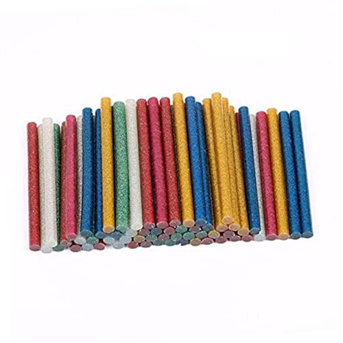 Milisten 100 Stück Bunte Glitzer Heißklebesticks Material Starke Haftung Flexible Klebestreifen für DIY Bastelprojekte Dekoration Schule Reparaturen Zufällige Farben Zufällige Farbe von Milisten