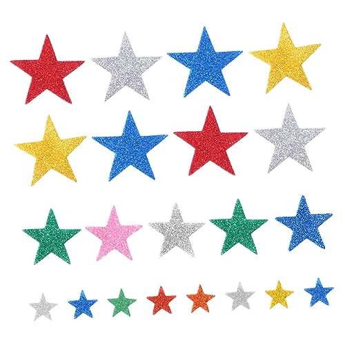 Milisten 100 Stück Bunte Sternform Glitzer Aufkleber Selbstklebende Sticker für Bastelprojekte und Klassenzimmerdekoration À von Milisten