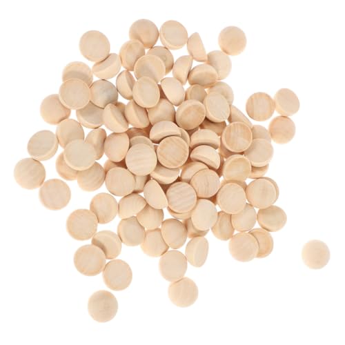 Milisten 100 Stück Halbkugelförmige Holzperlen DIY Perlenkugeln kleine halbe Runde Perlen runde perlen selber machen Basteln von Perlenbällen DIY Halbperlen linker Bastelperlen Beige von Milisten