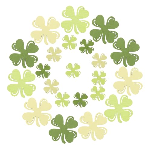 Milisten 100 Stück Kleechips Kleeblatt-dekoration Kleeblatt Kleeblatt-tischkonfetti Kleeblatt-konfetti Für Den Tisch Kleeblattgrünes Konfetti Ausgeschnitten Patricks Day Tischkonfetti Holz von Milisten