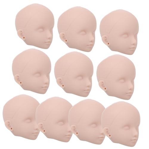 Milisten 10Stücke Kunststoff Puppenköpfe für Make Up Übungen DIY Handwerk Kunstprojekte Benutzerfreundlich und Leicht zu Reinigen für Kreative Kosmetik Trainings von Milisten