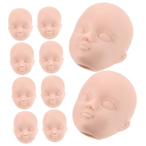 Milisten 10Stücke Plastik Puppenköpfe für Make Up Basteln und Dekoration für DIY Puppenherstellung und Kreative Projekte mit Kindern und Freunden von Milisten