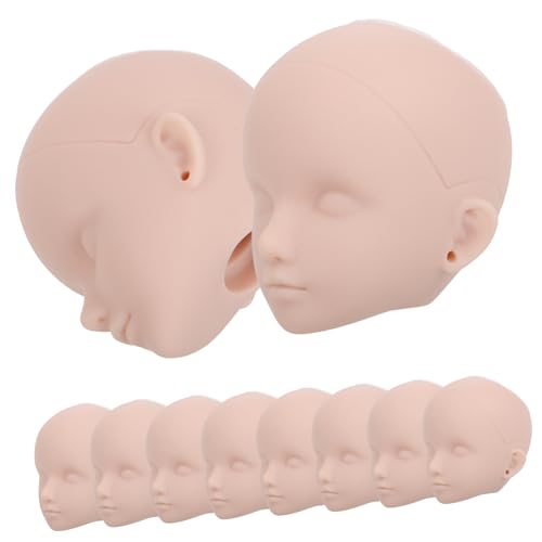 Milisten 10Stücke Puppenköpfe aus Kunststoff für Kreatives Make Up Training für DIY Projekte und Verbesserung der Make Up Fähigkeiten Einfach zu Handhaben und Vielseitig Einsetzbar von Milisten