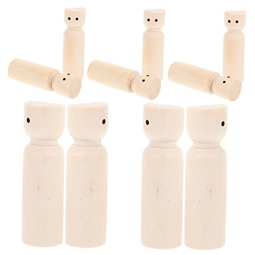 Milisten 10Stücke Unvollendete Hölzerne Peg Puppen DIY Holzfiguren zum Bemalen Bastelprojekt für Kreativität und Spaß für Graffiti Spiele und Weihnachtsdekoration Milisten 10Stücke Unvollendete Hölzerne Peg Puppen DIY Holzfiguren zum Bemalen Bastelprojekt für Kreativität und Spaß für Graffiti Spiele und Weihnachtsdekoration von Milisten