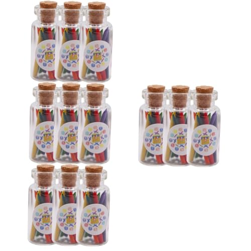 Milisten 12 Sätze Miniaturisierte Wachsmalstifte im Dekorative Mini Crayons für Puppenhaus und Modellbau Kreative Accessoires zur Verschönerung von Miniaturszenen von Milisten