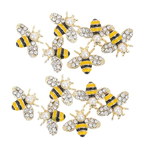 Milisten 12 Stück Bienennagelkunstzubehör Nagel Charms Goldene Bienen-nagelkunst-charms Biene Diy-anhänger Nagelkunst- Bienen-nagel-charms Nagelschmuck Dekoration Zinklegierung von Milisten