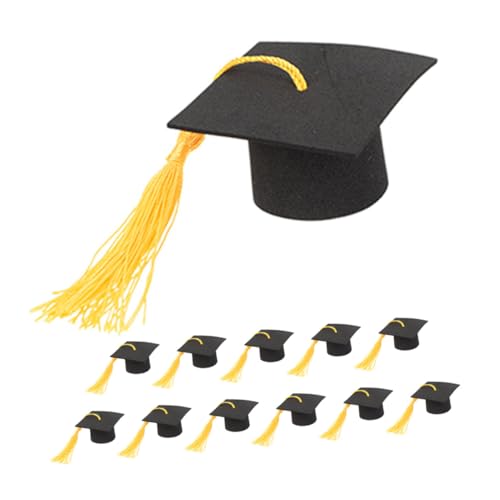 Milisten 12 Stück Graduierungskappen-Topper-Dekorationen Abschlusskappendekorationen Grad-Hut-Topper mini scale abschlussfeier Abschluss-Kuchenaufsatz Cupcake-Topper für den Abschluss Black Milisten 12 Stück Graduierungskappen-Topper-Dekorationen Abschlusskappendekorationen Grad-Hut-Topper mini scale abschlussfeier Abschluss-Kuchenaufsatz Cupcake-Topper für den Abschluss Black von Milisten