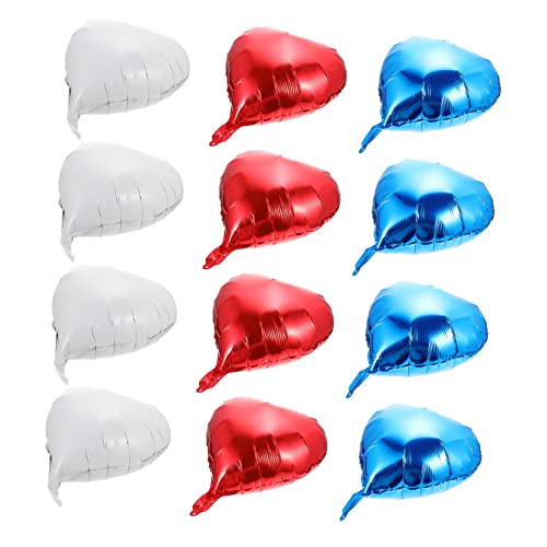 Milisten 12 Stück Herz Luftballons aus Aluminiumfolie Herzform für Juli Festliche Deko in Weiß Rot und Blau Je für Feiertage und Partys Milisten 12 Stück Herz Luftballons aus Aluminiumfolie Herzform für Juli Festliche Deko in Weiß Rot und Blau Je für Feiertage und Partys von Milisten