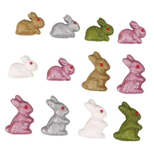 Milisten 12 Stück Kaninchen-Verzierung Glitzer Hase Hasen-Tischdekoration Tischdekoration zu Ostern Hasenfiguren Ostern mini Ostern-Geburtstagsdekorationen Schaum Milisten 12 Stück Kaninchen-Verzierung Glitzer Hase Hasen-Tischdekoration Tischdekoration zu Ostern Hasenfiguren Ostern mini Ostern-Geburtstagsdekorationen Schaum von Milisten
