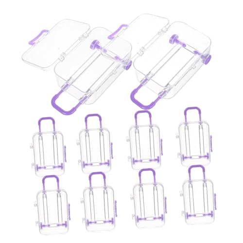 Milisten 12 Stück Mini koffer Süßigkeitenbox Transparent Kleine Reise koffer Geschenkboxen mit Großem Fassungsvermögen Leicht Tragbar Einfach zu Öffnen für Hochzeiten Partys und Besondere von Milisten
