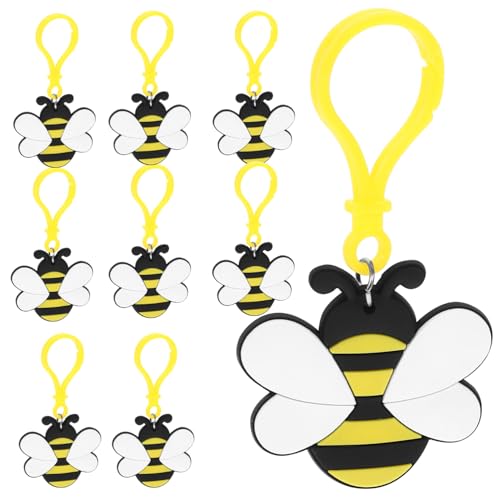 Milisten 12 Stück Teiliges Bienenschlüsselanhänger Süßer Schlüsselhalter mit Robustem Design Farblich Sortiert Kompakt und Strapazierfähig für Taschen Rucksäcke Zufällige Zufällige Farbe von Milisten