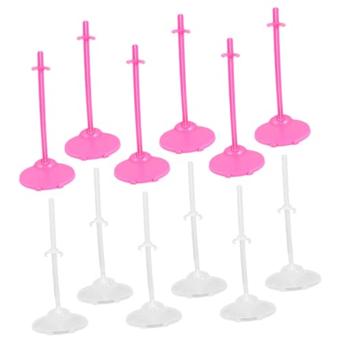 Milisten 12 Stück Teiliges Puppenständer Transparent und Stabiler Doll Toy Support mit Clip Fixierung Vielseitiger Doll Display Rack für Figuren und Modellspielzeug Zubehör für von Milisten