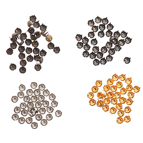 Milisten 120 Stück Mini-Metall-Krallen-Nieten, Puppenkleidung, Nieten, Dekoration, Miniatur-Nagelkopf, runde Kuppelnieten, Perlen für Puppen, Taschen, Kleidung, Hüte, Dekoration, 4 mm Milisten 120 Stück Mini-Metall-Krallen-Nieten, Puppenkleidung, Nieten, Dekoration, Miniatur-Nagelkopf, runde Kuppelnieten, Perlen für Puppen, Taschen, Kleidung, Hüte, Dekoration, 4 mm von Milisten
