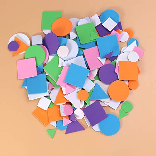 Milisten 1250 Stück Teiliges Eva Schaumstoff Sticker Selbstklebende Bunte Geometrische Formen Sicherer DIY Spaß für Schule Scrapbooking und Lernprojekte mit Gemischten und Farben von Milisten