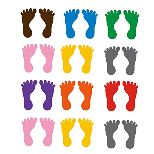 Milisten 12Paare Aufkleber aus PVC Sticker für Kindergarten Langlebig Kreative Bodendekoration für Kinderzimmer und Spielbereiche Fördert von Milisten