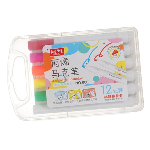 Milisten 12Stücke Acrylfarben Marker Stifte für Becher Flexibler Punkt für Präzises Zeichnen und Skizzieren DIY Projekte Milisten 12Stücke Acrylfarben Marker Stifte für Becher Flexibler Punkt für Präzises Zeichnen und Skizzieren DIY Projekte von Milisten