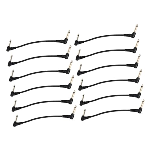 Milisten 12Stücke Gitarren Audio Patchkabel Schwarze Verbindungskabel für Musikinstrumente für Gitarren Effektpedale und Mixer Einfach zu Bedienen und Werkzeuglos Stabile Milisten 12Stücke Gitarren Audio Patchkabel Schwarze Verbindungskabel für Musikinstrumente für Gitarren Effektpedale und Mixer Einfach zu Bedienen und Werkzeuglos Stabile von Milisten