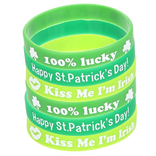 Milisten 12Stücke Silikonarmbänder Für Patrick Day Trendige Shamrock Handgelenkschmuck Für Frauen Und Besondere Anlässe von Milisten