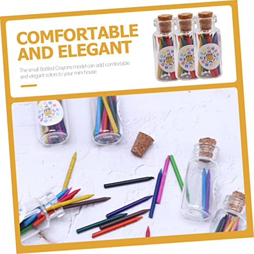 Milisten 15 Sätze Crayon -modellzubehör Miniatur Drinnen Miniatur- Für Lebensmittel Und Getränke Miniaturen Mini-buntstifte-modell Dekorative Buntstifte Mini-buntstifte Glas von Milisten