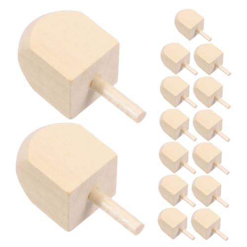 Milisten 15 Stück hölzerner Kreisel Malen Sie Ihre eigenen Dreidel Holzdreidel zum Bemalen Dreidel für Chanukka-Spiele große Dreidel für Chanukka Dreidel für Erwachsene Mini Dreidels von Milisten