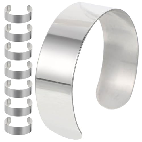 Milisten 16 Stück Edelstahl-armbandrohlinge, Kernringfassungen, Armband-manschettenarmreif für Die Diy-schmuckherstellung, Individuelle Gravur Des Armreifs Milisten 16 Stück Edelstahl-armbandrohlinge, Kernringfassungen, Armband-manschettenarmreif für Die Diy-schmuckherstellung, Individuelle Gravur Des Armreifs von Milisten