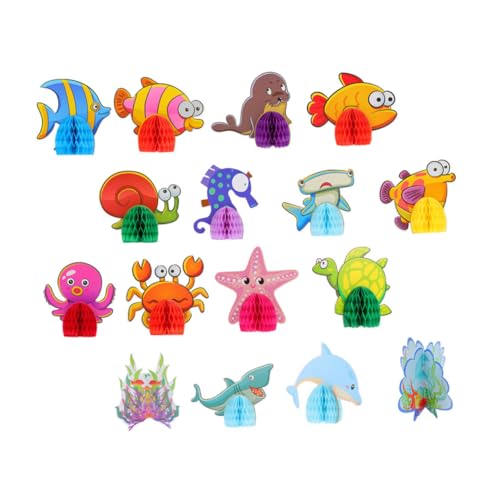 Milisten 16 Stück Teiliges Meerestiere Honeycomb Tischdekoration für Ocean Themen Partys Bunte Wabenornamente für Geburtstagsfeiern Shower und Festlichkeiten Zufällige Farbe Milisten 16 Stück Teiliges Meerestiere Honeycomb Tischdekoration für Ocean Themen Partys Bunte Wabenornamente für Geburtstagsfeiern Shower und Festlichkeiten Zufällige Farbe von Milisten