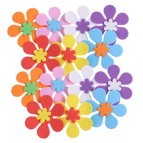 Milisten 160 Stück Teiliges Eva Blumen Sticker Selbstklebende Moosgummi Aufkleber für Kinderzimmer Wanddekoration Bunte Schaumstoff Blüten Langlebig Abziehbar für DIY Zufällige Farbe von Milisten