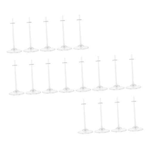 Milisten 17Stücke Teiliges Puppenständer Transparente Doll Display Racks für Puppen für Kinderpuppenspiele und Puppenpräsentationen von Milisten