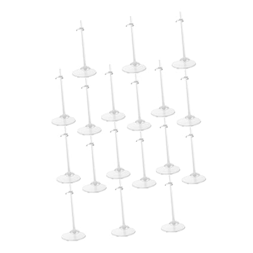 Milisten 18Stücke Puppenständer Transparent für Puppen Display Stabiler Puppenhalter für Geeignet für Regale Tischplatten und Vitrinen von Milisten
