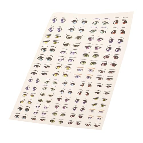 Milisten 1Blatt DIY Cartoon Augen Aufkleber für Selbstklebende Sticker für Handwerksprojekte Bastelmaterialien für Puppen Karten und Kreative Dekorationen von Milisten