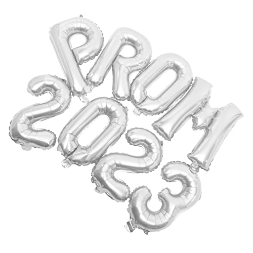 Milisten 1Satz Abschlussballons Aluminiumfolienballons für Abschlussfeier Dekoration Party Luftballons für Festliche Anlässe Silberne Prom Ballons für Schulabschlüsse von Milisten