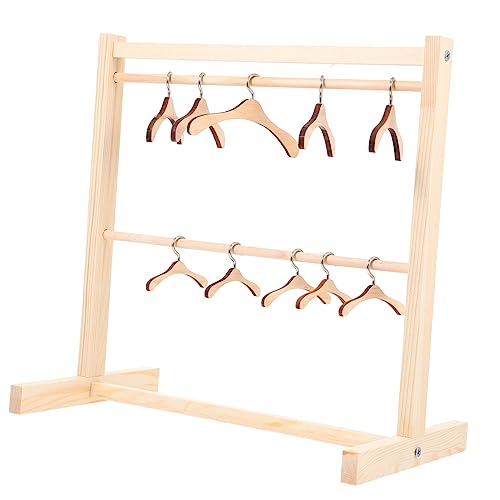 Milisten 1Satz Kleidung Für Puppenhaus Holz Kleiderbügel Für Puppen Aufbewahrungslösung Für Puppenbekleidung Für Kinderzimmer Und Puppenliebhaber von Milisten