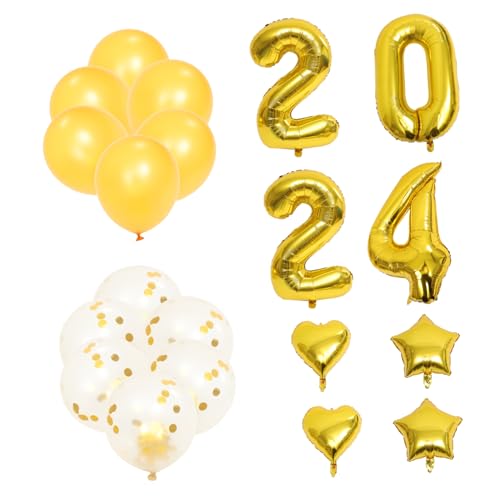 Milisten 1Satz Neujahrs Party Ballons Teiliges Goldfarbenes Festival Ballon für Silvester Dekoration Stabile Luftballons für Fröhliche Feiern und Unvergessliche Foto Requisiten Milisten 1Satz Neujahrs Party Ballons Teiliges Goldfarbenes Festival Ballon für Silvester Dekoration Stabile Luftballons für Fröhliche Feiern und Unvergessliche Foto Requisiten von Milisten