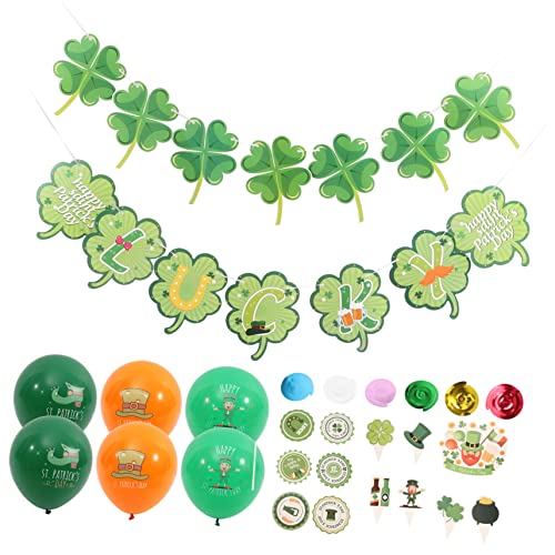 Milisten 1Satz Patrick's Day Dekorationsset Mit Luftballons Toppern Und Bannern Für Festliche Feiern Und Kuchen Party Supplies Für Einen Unvergesslichen Milisten 1Satz Patrick's Day Dekorationsset Mit Luftballons Toppern Und Bannern Für Festliche Feiern Und Kuchen Party Supplies Für Einen Unvergesslichen von Milisten