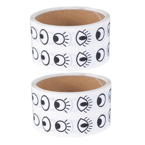 Milisten 2 Rollen Selbstklebende Große Wackelaugen Aufkleber Cartoon Augen Sticker für DIY Basteln Scrapbooking Vielseitig Sicher und Langlebig Milisten 2 Rollen Selbstklebende Große Wackelaugen Aufkleber Cartoon Augen Sticker für DIY Basteln Scrapbooking Vielseitig Sicher und Langlebig von Milisten