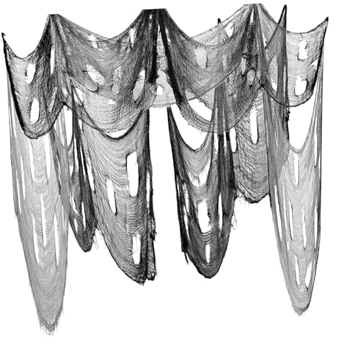 Milisten 2 STÜCK Teiliges Halloween Set Schwarz Creepy Cloth Dekoration für Gruselige Haunted House Party Deko Halloween Basteln von Milisten