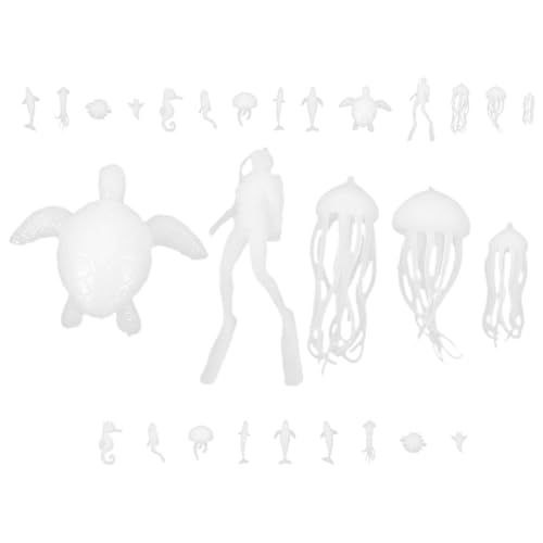 Milisten 2 Sätze Epoxidharz Gießform Meereslebewesen DIY Miniatur Sea Animals Bastelbedarf für Kreative Projekte und Gruppenaktivitäten Modelle pro Set von Milisten
