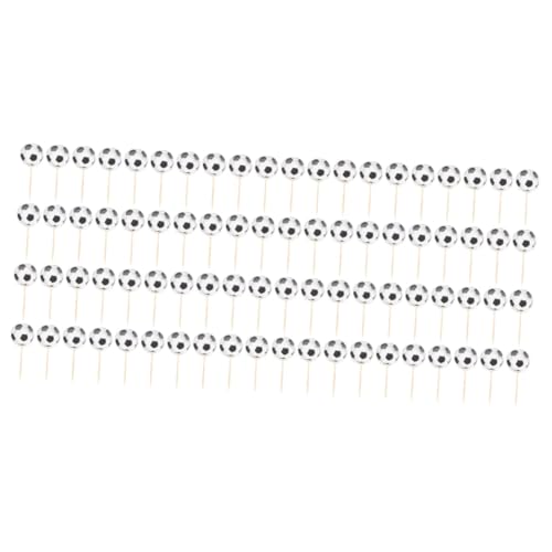 Milisten 2 Sätze Fußball Zahnstocher Flagge Muffin Topper Kuchen Topper Dessert Einsatz Topper Party Dessert Dessert Topper Kuchen Ornament Papier 24 Stück * 2 von Milisten