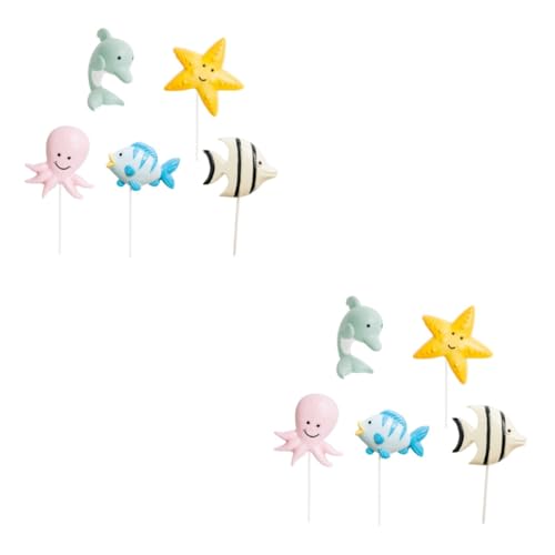 Milisten 2 Sätze Ocean World Ornamente Topper Meerestier Party Muschel Thema Strand Meerjungfrau Tortenaufleger Mit Meeresmotiven Dekorationen Nautisch Harz 5 Stück * 2 Milisten 2 Sätze Ocean World Ornamente Topper Meerestier Party Muschel Thema Strand Meerjungfrau Tortenaufleger Mit Meeresmotiven Dekorationen Nautisch Harz 5 Stück * 2 von Milisten