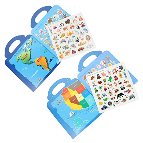 Milisten 2 Sätze Stickerbuch mit Szenenaufklebern Weltkarte Usa Wiederverwendbare Sticker für Kreative Spiele Verbessert Vorstellungskraft und Hand Auge Koordination für Kleinkinder Milisten 2 Sätze Stickerbuch mit Szenenaufklebern Weltkarte Usa Wiederverwendbare Sticker für Kreative Spiele Verbessert Vorstellungskraft und Hand Auge Koordination für Kleinkinder von Milisten