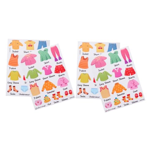 Milisten 2 Sätze kleiderschrank aufkleber Personifizieren Hallo Kleidungsetikett Kindergarten Kleiderschrank aus Stoff Schild Klassifizierungsetiketten für Kommoden Garderobenkleber PVC von Milisten