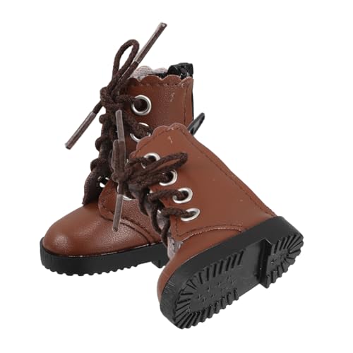 Milisten 2 Stück Bjd Puppenschuhe Plüschpuppenkleidung Kleidung Für Plüschtiere Puppen-Canvas-Schuhe Puppenanhänger Schneemann-Puppe Puppenteile Babypuppenschuhe Mini-Turnschuhe Brown Stoff von Milisten
