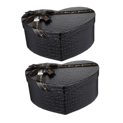 Milisten 2 Stück Box Kleine Geschenkboxen Herzförmige Bastelboxen Herzboxen Für Blumen Blumenboxen Für Arrangements Boxen Für Geschenkboxen Mit Deckel Herzförmige Boxen Schwarzes von Milisten