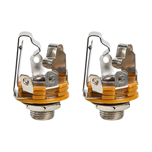 Milisten 2 Stück Elektrische Gitarre Stereo Jack Metallstecker Hochsensibler Audioanschluss für Gitarre und Bass Ersatzteile für Musiker Perfekter für Jede Performance von Milisten