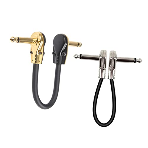 Milisten 2 Stück Flachkopf Gitarren Patchkabel Professionelle Audioverbindung Geeignet für Elektrische Gitarren und Musikinstrumente von Milisten