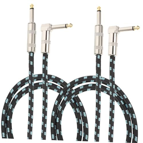 Milisten 2 Stück Guitar Audio Kabel Professionelles Instrumentenkabel für Gitarre Nylon Gewebt Langlebig und Rauscharm für Bühne und Studio von Milisten