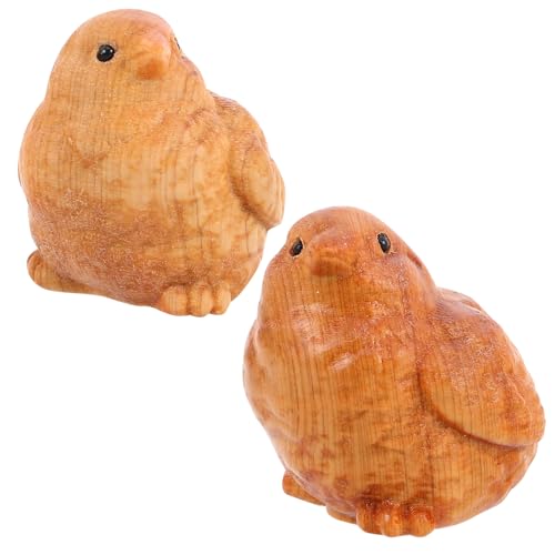 Milisten 2 Stück Holzschnitzerei Handwerk Geschnitzte Holzornamente osterhähnchenverzierungen Tier-Holzschnitzerei-Dekoration Tierornamente aus Holzschnitzerei Rattan Khaki Milisten 2 Stück Holzschnitzerei Handwerk Geschnitzte Holzornamente osterhähnchenverzierungen Tier-Holzschnitzerei-Dekoration Tierornamente aus Holzschnitzerei Rattan Khaki von Milisten